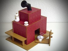 Holz Ofen Räucherhaus Räucherfigur Räuchermann Räucherofen Kachelofen Rot 40505