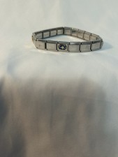 Zoppini Bracciale Italiano Charm Link 9mm con 3 Charms Acciaio Inox