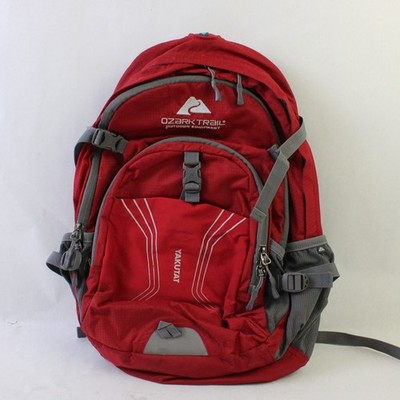 Ozark Trail Yakutat Daypack Backpack in Red & Gray - 25L Capacity