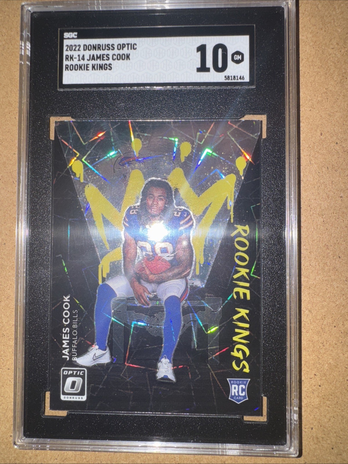 James Cook Panini Donruss Optic Rookie Kings #RK14 Gold Vinyl 1/1