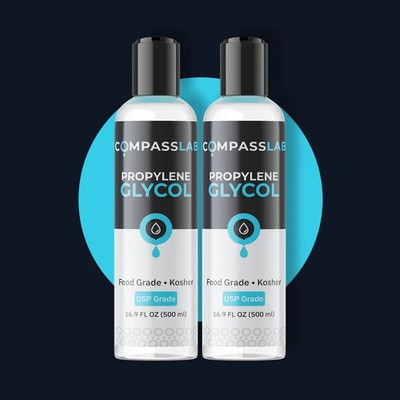 Compass Laboratory Propylene Glycol 2 Pack Bundle 500 ml