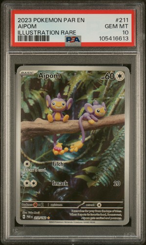 2023 POKEMON PAR EN-PARADOX RIFT ILLUSTRATION RARE #211 AIPOM PSA 10