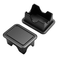 Lxsloet 2pcs Bed Rail Caps Dustproof Rear Truck Stake Pocket Covers Black