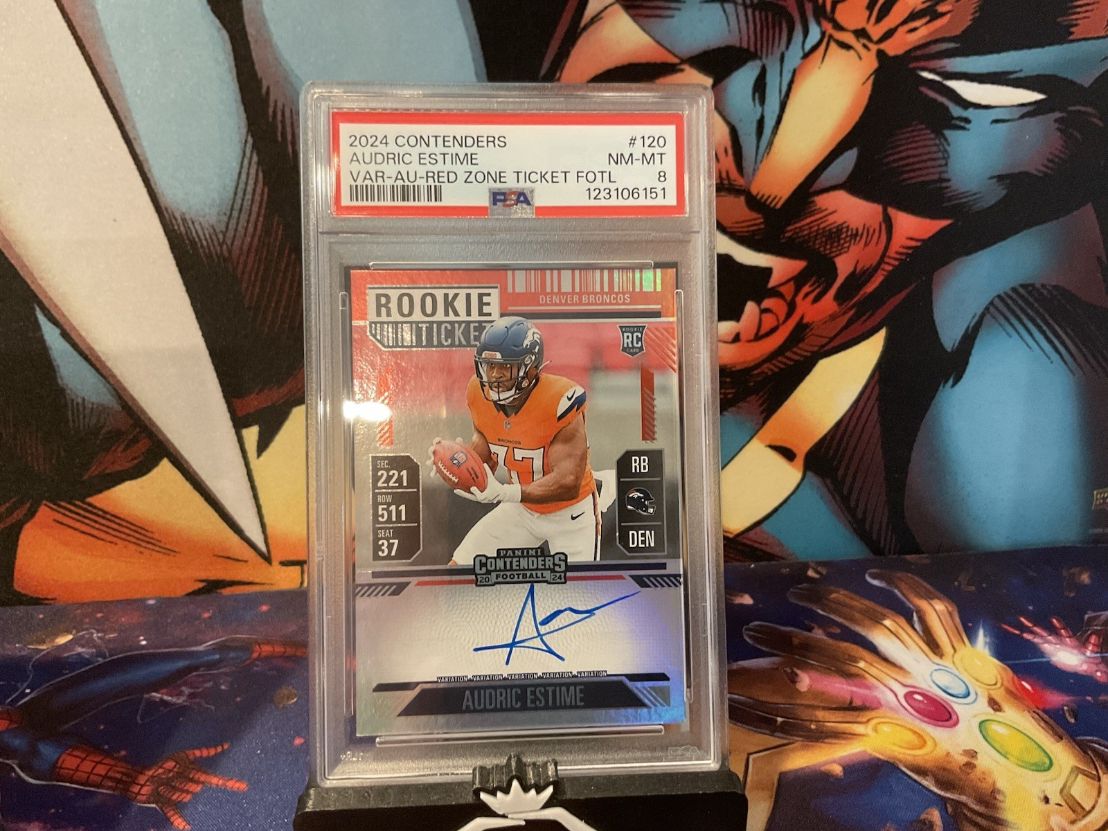 🔥2024 Contenders #120 Variation Autograph Red Zone Ticket FOTL Audric Estime