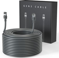 150FT Starlink Gen 3 Ethernet Cable - Waterproof 24AWG Replacement, Grey