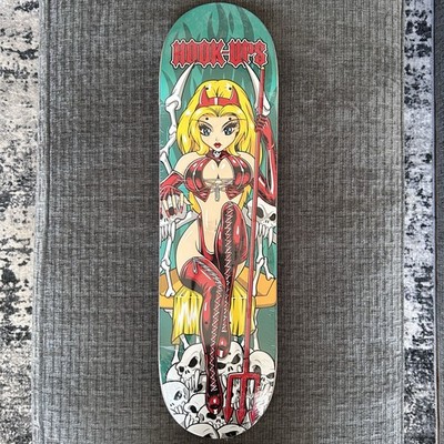 Hook-Ups Devil Throne Skateboard Deck by Jeremy Klein Size 8.5 Green