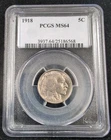 1918 5C Buffalo Nickel PCGS MS64 #6308