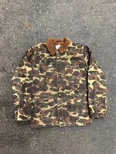 Carhartt CQ603 Vintage Duck Camo Camouflage Hunting Jacket Kids 14 Boys USA Made