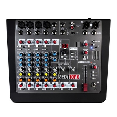 Allen & Heath ZEDi10FX 4 Mic/Line, 2 Stereo, 2 DI, FX - Analogmixer