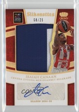 2024-25 Crown Royale EuroLeague Silhouettes Prime 8/25 Isaiah Canaan Auto 3d3