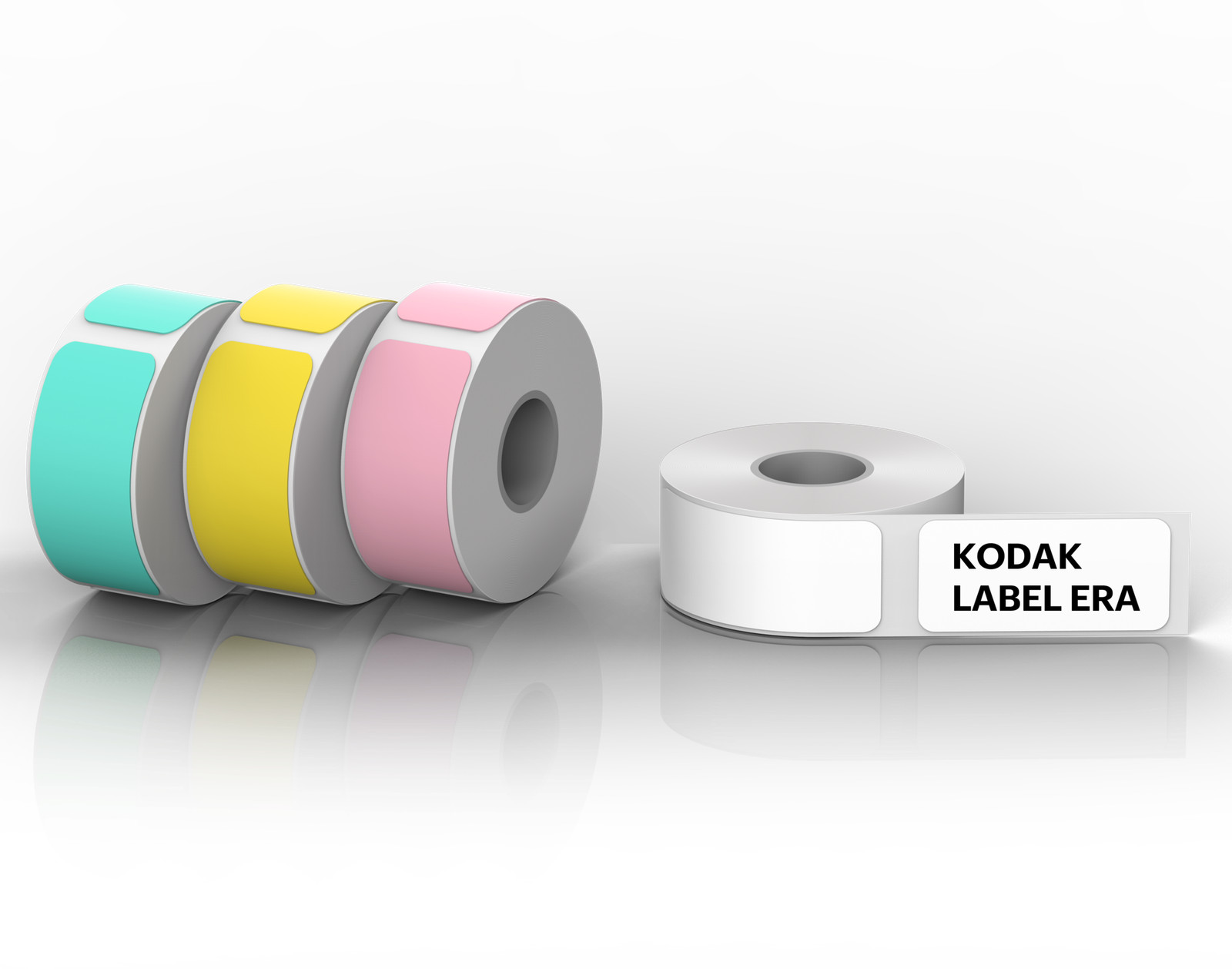 Kodak Label Era lot de 12 rouleaux de papier adhésif 9 blancs 1 rose 1 vert pour étiqueteuse