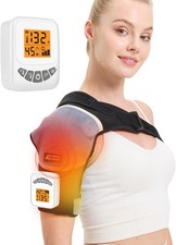 Cordless Shoulder Heating Pad with Massage, Rechargeable Heated Shoulder Wrap