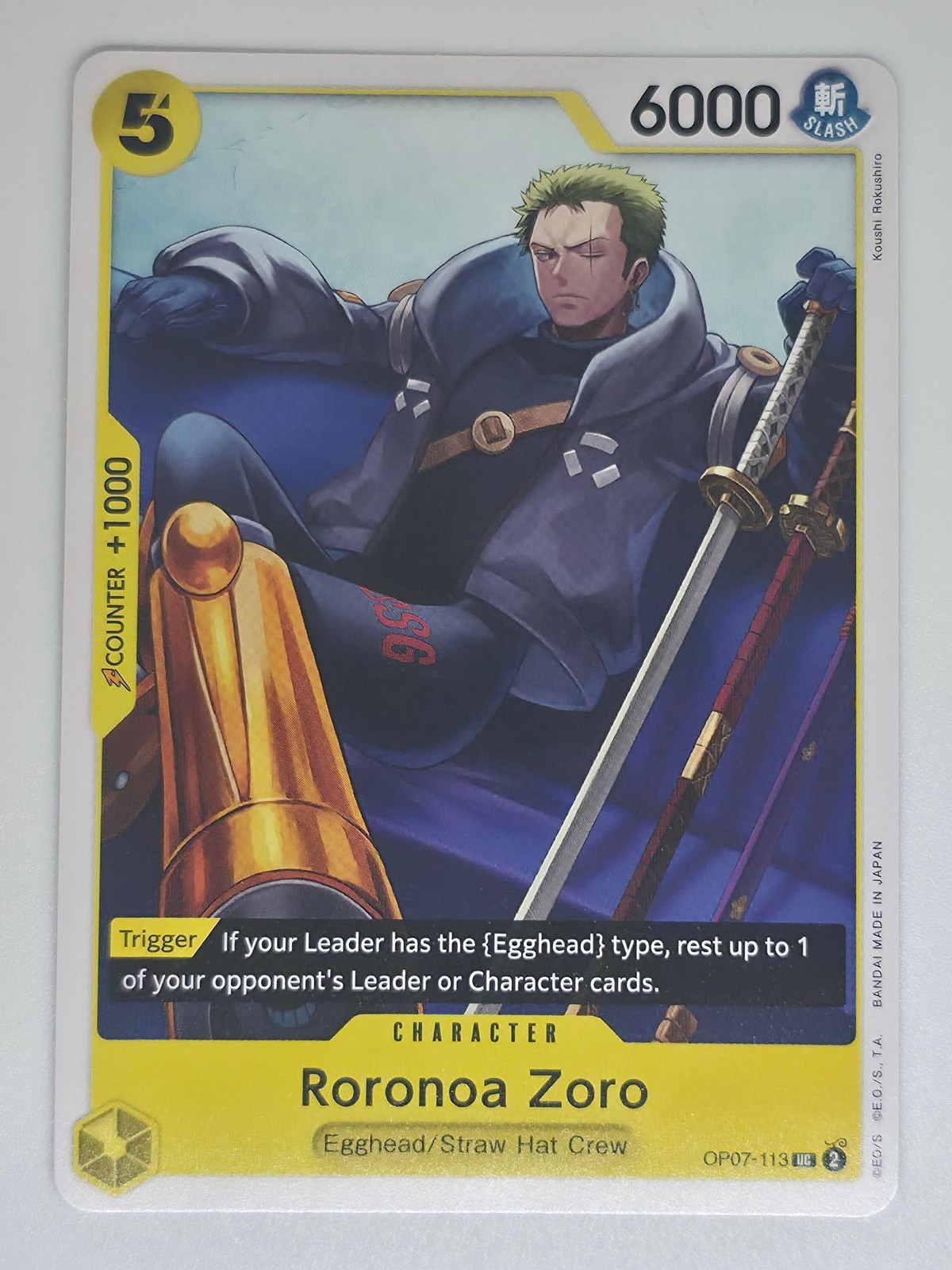 Roronoa Zoro (113) OP07-113 UC One Piece 500 Years in the Future NM