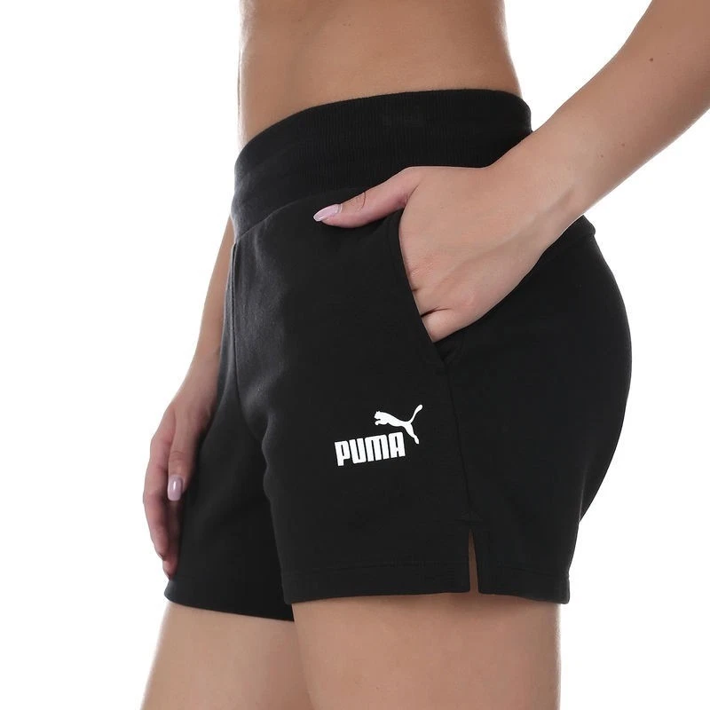 PUMA Women's Essentials Sweat Versatile Shorts in cotton black BNWT