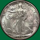 1943-S Walking Liberty Half Dollar Brilliant Uncirculated BU Coin #33403