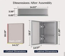 Bathroom Medicine Cabinet Mirror Wall Mount Storage Organizer New