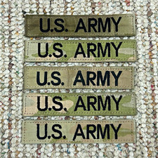 U.S. Army Name Tape/Branch Tape Hook Loop OCP - 5 Piece Lot