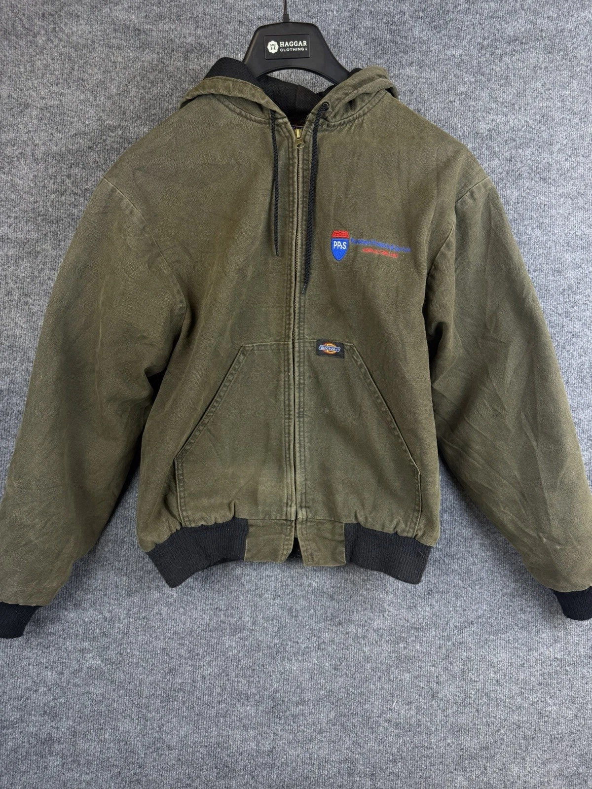Vintage 90s Dickies Faded Green Distressed Work Jacket Carhartt Style Workwear M - product detail image 3