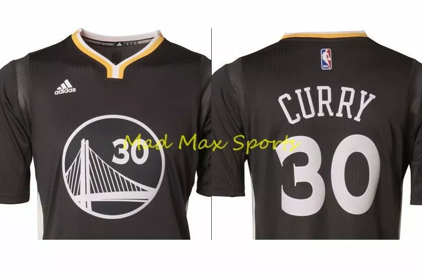  adidas Stephen Curry Golden State Warriors Black Jersey Name  and Number T-Shirt Medium : Sports & Outdoors