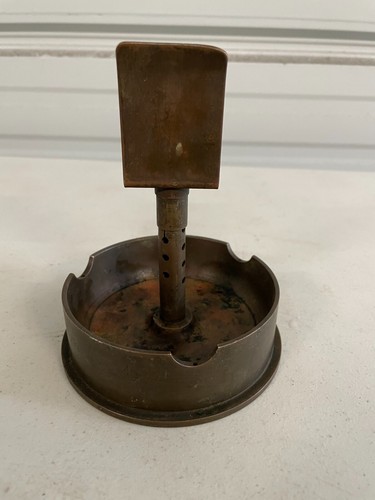 Cenicero vintage de latón con soporte para cerillas - Imagen 1 de 6