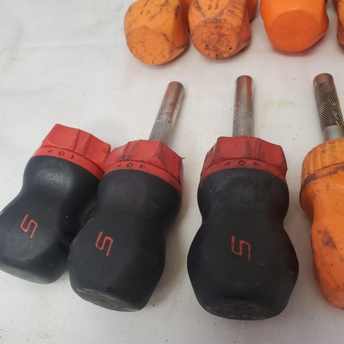 Lot of 13 Snap-On Slotted Flat blade Stubby Screwdriver LOT-778 - 第 7/7 張圖片