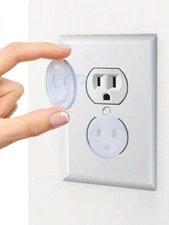 10Pcs Baby Proofing Safety Electrical Plug Protector, Hidden Handle Outlet Cover