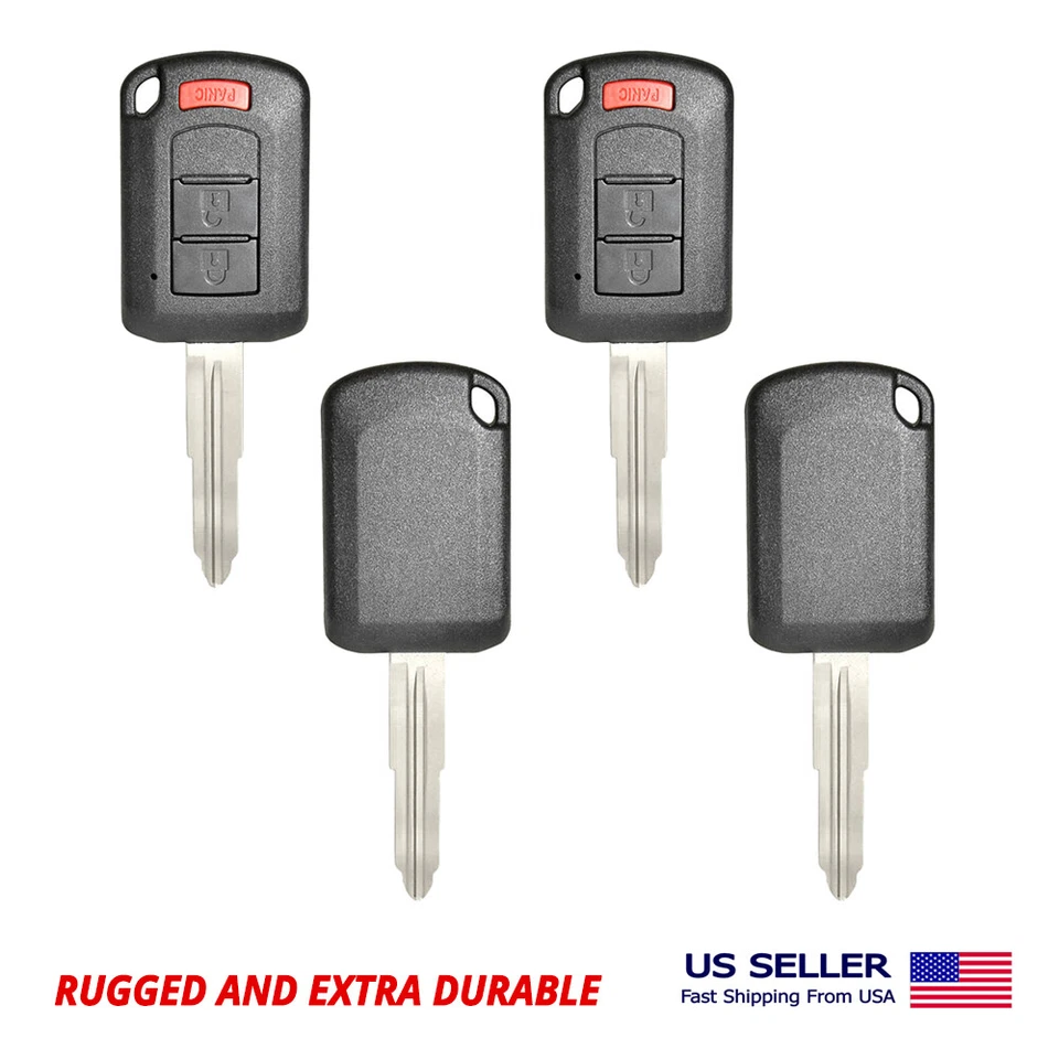 2X Carcasa de llave de cabezal remoto con hoja MIT11R MIT3 para Mitsubishi 3 botones Foto 2 de 2