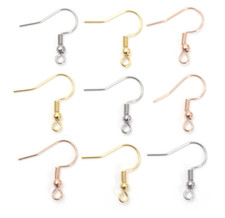 5Pairs 316 Stainless Steel Earring Hooks Finding Ear Wire Jewelry Making PS1