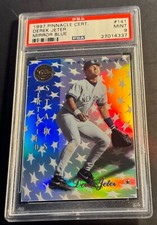 1997 DEREK JETER PINNACLE CERTIFIED MIRROR BLUE #141 PSA 9 POP 10