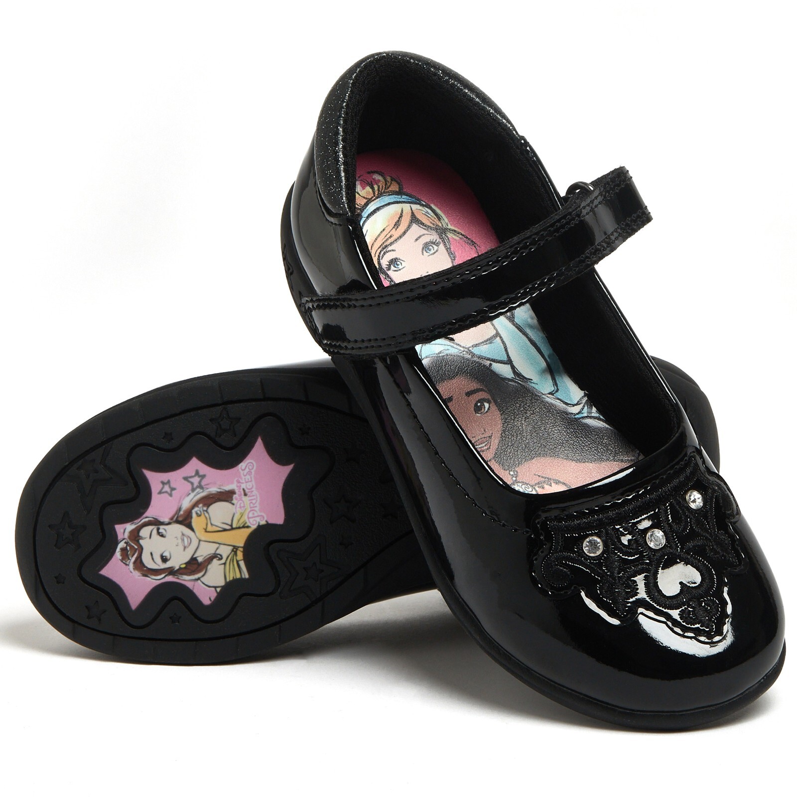 Disney Princesa Zapatos Escolares Niños Niñas Reino Unido Talla 6 7 8 9 10 11 12 Calzado