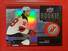 Dawson Mercer  2022-23 Upper Deck #RR-5 Rookie Retrospective  Devils