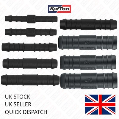 KAFTON 20Pack Hose Pipe Straight Connector Plastic Barbed Fuel Air Water Joiner