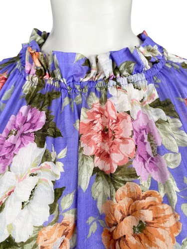 ZIMMERMANN Size 3 / AU 14 / US Pattie Frill Midi Dress floral cotton maxi dress - Picture 7 of 24
