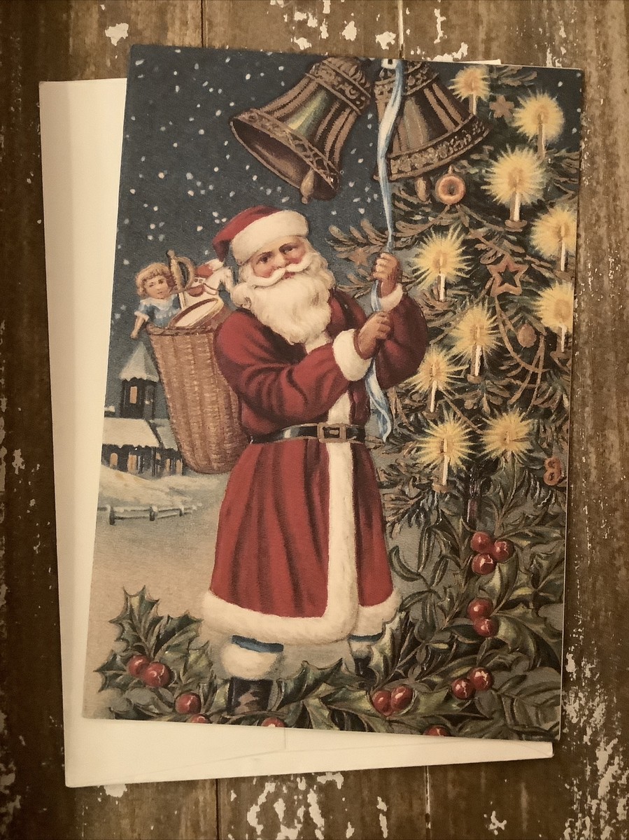 RARE Premium Vintage Victorian Old Time Santa Father Christmas