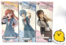 Evangelion Asuka Rei Mari Set 3 Figure Ichiban Kuji B C D EVA Unit01 Roar NEW