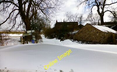 Foto 12x8 Straßensperre durch treibenden Schnee nahe unterem Tor Newby \/SD8145 Thre c2013