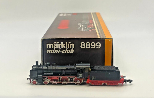 Locomotora de vapor con motor de 5 polos Marklin 8899 BR38 escala Z con caja original licitadora (C) | Condition: Used