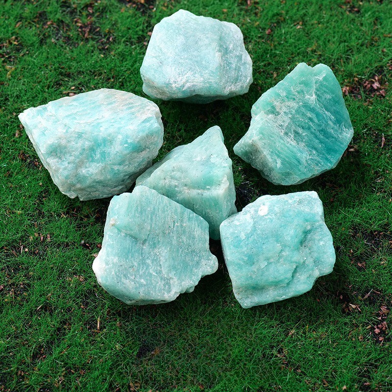 Raw Rough Amazonite Crystal Stone Chunk Healing Mineral Rocks Gifts 100g