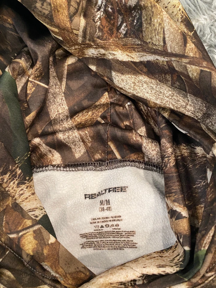 Sudadera con Capucha Real Tree Hunting Camuflada Marrón Juvenil M 3D Vegetación Suave Cálida Cómoda Foto 2 de 4
