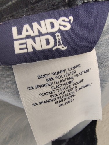 Lands End Girl Short Extra Large Black Heathered Poly Blend Pull On Side Pocket - Picture 18 of 19
