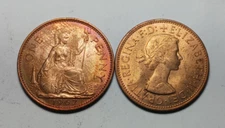 1x 1967 Great Britain One Penny UNC - Bronze Coin - Elizabeth II