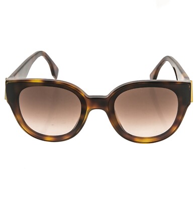 ?️ New Fendi FE40111F 53F Sunglasses - Havana Frame, Brown Lenses FENDI FIRST 40111 Havana Brown Diagonal Logo Sunglasses  main image 4