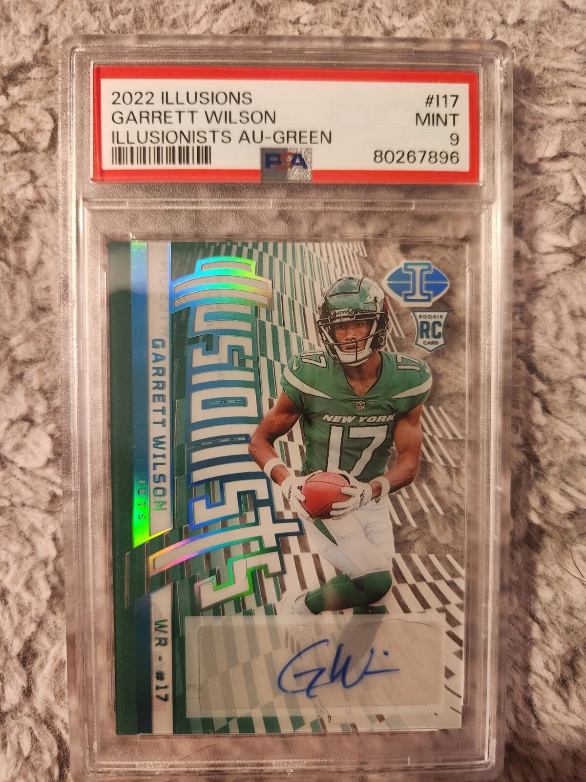 Garrett Wilson Panini Illusions Illusionists Autographs #I17 Green