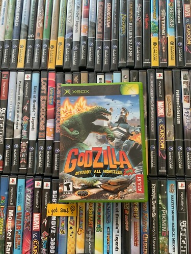 Godzilla Destroy All Monsters Melee Original Xbox Case + Artwork ONLY - NO GAME