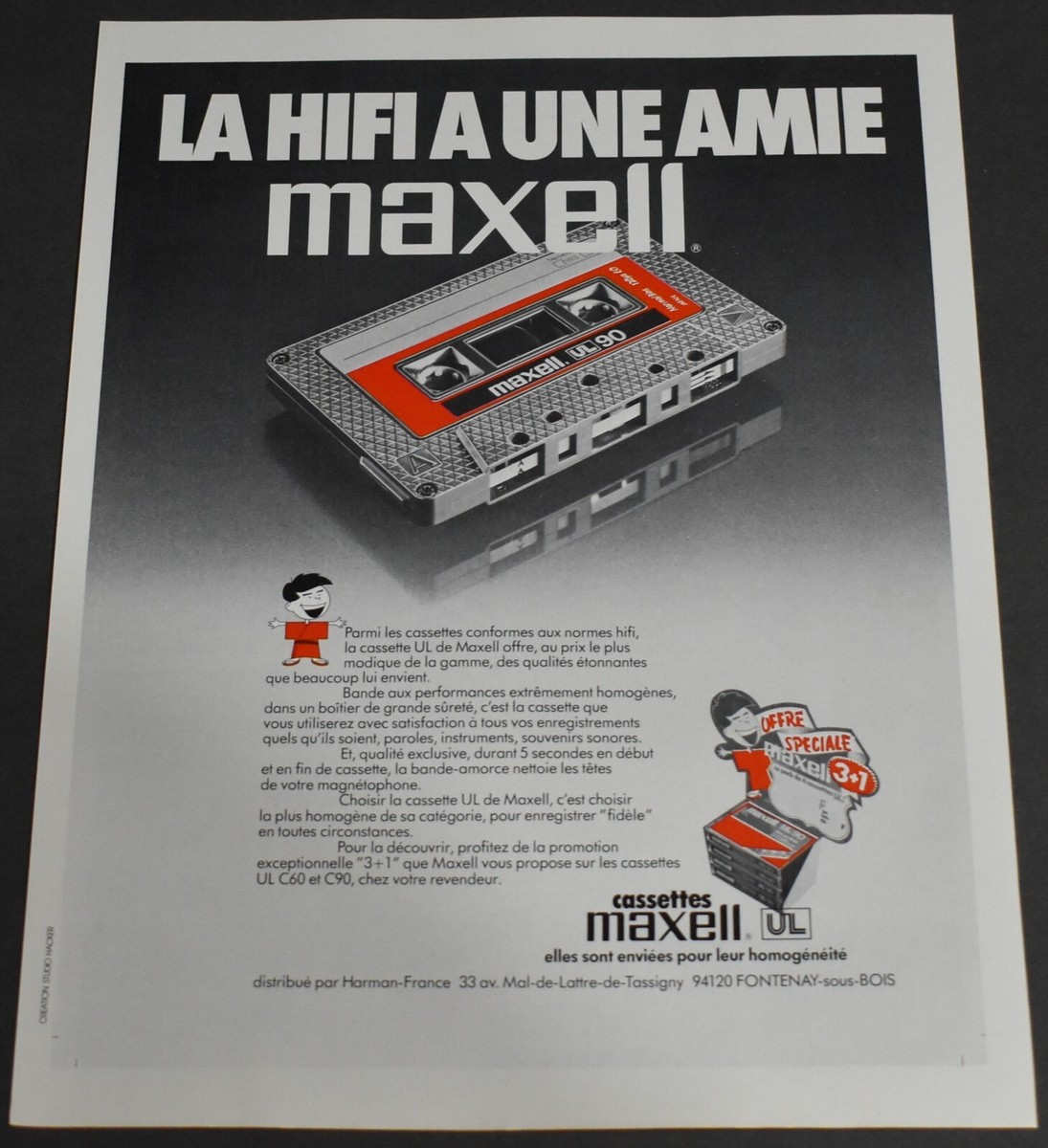 1980 Print Ad Maxell Cassettes Tape Music Sound Art High Fidelity