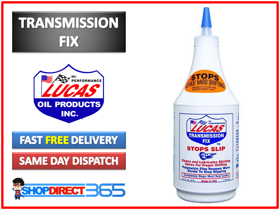 LUCAS OIL TRANSMISSION GEARBOX FIX STOPS SLIP CLEANS LUBRICATES LEAKS