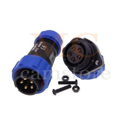 WEIPU SP21 5pin IP68 Panel Mount Waterproof Power Wire Connector,Aviation Plug 