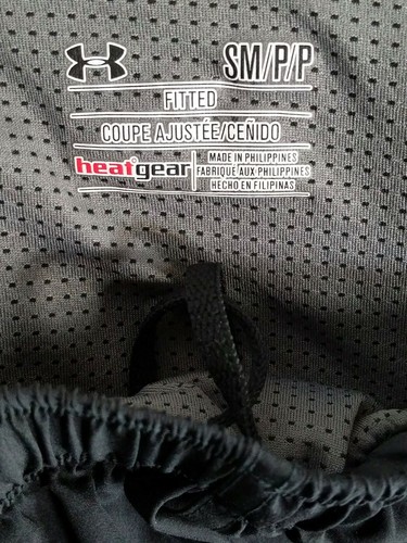 Under Armour Heat Gear Fitted Black Lined Shorts Size S - 第 3/3 張圖片