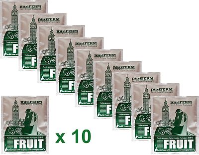 10 X Turbohefe puriFERM Fruit Obst Vodka Alkohol Gärhefe Hefe Schnaps ORIGINAL