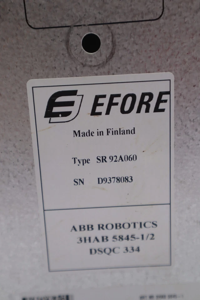 Efore ABB SR92A060 Power Supply Module 3HAB 5845-1/2 STOCK 3192 - Image 2 of 4